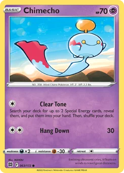 Chimecho Pokemon card from Brilliant Stars, card number 63