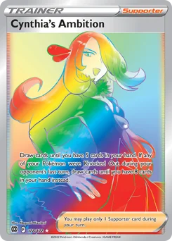 Cynthia's Ambition Pokemon card from Brilliant Stars, card number 178