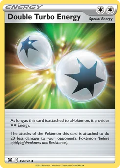Double Turbo Energy Pokemon card from Brilliant Stars, card number 151