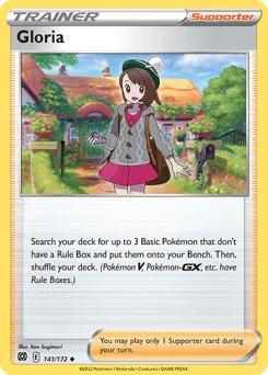 Gloria Pokemon card from Brilliant Stars, card number 141