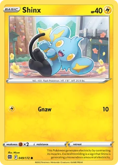Shinx Pokemon card from Brilliant Stars, card number 49