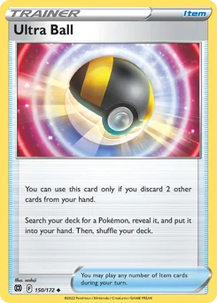 Ultra Ball Pokemon card from Brilliant Stars, card number 150