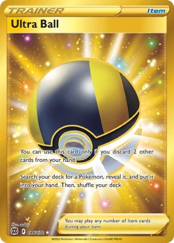 Ultra Ball Pokemon card from Brilliant Stars, card number 186