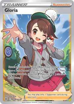 Gloria Pokemon card from Brilliant Stars Trainer Gallery, card number TG26