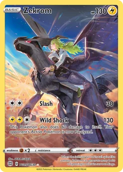 Zekrom Pokemon card from Brilliant Stars Trainer Gallery, card number TG05