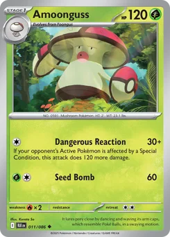 Amoonguss Pokemon card from Black Bolt, card number 11