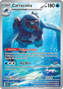 Carracosta Pokemon card from Black Bolt, card number 107