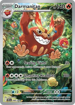 Darmanitan Pokemon card from Black Bolt, card number 98