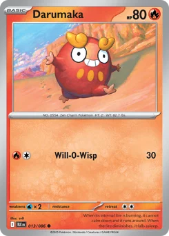 Darumaka Pokemon card from Black Bolt, card number 13