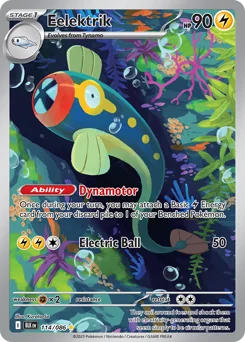 Eelektrik Pokemon card from Black Bolt, card number 114