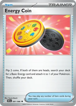 Energy Coin Pokemon card from Black Bolt, card number 81