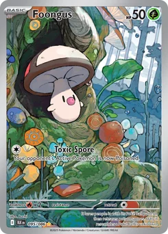 Foongus Pokemon card from Black Bolt, card number 95