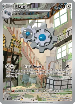 Klang Pokemon card from Black Bolt, card number 140