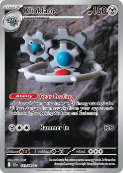 Klinklang Pokemon card from Black Bolt, card number 141