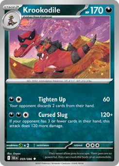 Krookodile Pokemon card from Black Bolt, card number 59