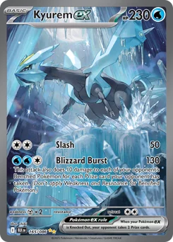 Kyurem ex Pokemon card from Black Bolt, card number 165