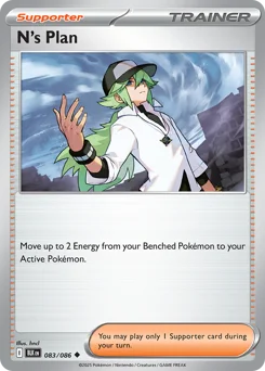N's Plan Pokemon card from Black Bolt, card number 83