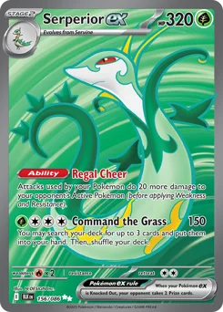 Serperior ex Pokemon card from Black Bolt, card number 156