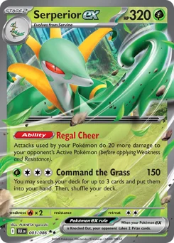 Serperior ex Pokemon card from Black Bolt, card number 3