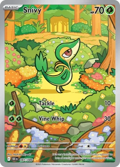 Snivy Pokemon card from Black Bolt, card number 87